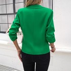 Solid-color Button-front Fashion Blazer