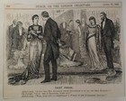 Punch Cartoon 1881 Antique Original Rare Vhtf Etch Fashion Romance Party Satire 