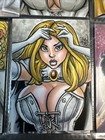 White Queen Emma Frost Sketch Card Original Art Chris Mcjunkin Marvel Sexy Hot 