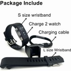 Fitbit Charge 2 Black Fitness Activity Tracker  with S   L Sizes Wristband  -box