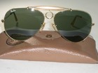 62mm Vintage Bausch   Lomb Ray-ban Gold G15 Uv Sharp-shooting Aviator Sunglasses
