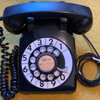 Vintage Rotary Dial Desk Phone Western Electric Rare Retro Black