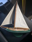 Vintage Model Pond Boat Sloop Sailing Boat For Nautical Or Maritime Collectors