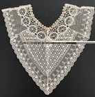 Net Lace Victorian Collar Dickie Bib Blouse Insert Antique Embroidered Vintage