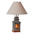 Miner s Lamp With Shade In Antique Tin
