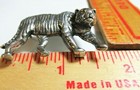 Tiger Pin Vintage Collectible Old Feline Wild Cat Zoo Worker Hunter Pinback