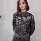 Brunello Cucinelli new  Mulberry Silk Sequined Jacket Embroidered Top Women