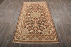 Vintage Turkish Handmade 4x7 Brown Wool Rug Kayseri Tribal Anatolian 1061