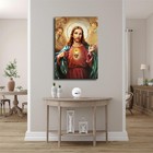 Sacred Heart Of Jesus Christ Poster Art Print Canvas Wall Art Kitchen Living 