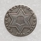 Lot Of 2 1857 1858 Cent Piece Trime 3c