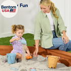 Large Outdoor Octagon Wooden Sand Box For Kids  Sandbox With Cover  4 Reinforced