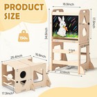 Toddler Standing Tower Kitchen Step Stool 4-in-1 Table Chair Set W  Blackboard