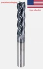 5pcs 1 2  X 2  X 4  4 Flute Long Solid Carbide End Mill - Tialn Coated Usa