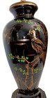 Vintage Hand Painted Gold Gilt And Enameled Birds On Porcelain Table Lamp