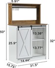 Farmhouse Coffee Bar With Hutch White Coffee Bar Cabinet