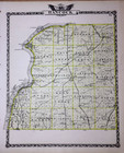 Antique 1876 Map   Adams County  Illinois   Hancock County On Reverse