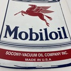 Vintage Mobil Motor Oil Can Porcelain Sign S 2 d