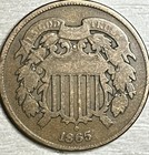 Xf 1865 Two Cent Piece 