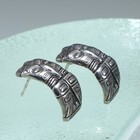 Pacific Northwest Tribal Totem Pole Sterling Silver Earrings By Kabana Rare