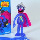 Super Grover Chase  electric Glitter  Sesame Street Reaction Figure Super 7 Sdcc