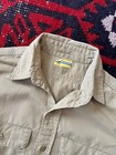 Vintage 1960s Blue Bell Wrangler Army Uniform Shirt Khaki Cotton Denim Size Xs s