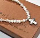 Silpada 925 Sterling Silver Cross Pendant Pearl Bead Necklace N2178 Gorgeous
