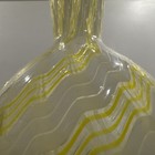 Mid Century Mezza Filigrana Dino Martens Murano Yellow White Swirl Vase Toso