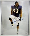Beckett Ray Lewis Signed 16x20 Photo Baltimore Ravens Hof 2x Super Bowl Champion