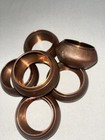 Vtg Pier 1 Mcm Solid Copper Napkin Rings Satin Finish 1    W 2    Diameter Set Of 6