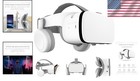 Virtual Reality Glasses With Bluetooth Headphones - White 