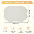 Leather Embossed Placemats  Washable Table Placemats  Gray