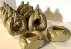 Pier One Pumpkin Napkin Rings Holders Fall Autumn Resin Tableware 10 Pcs