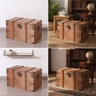 Storage Trunk With Hinged Lid Decorative Wooden Trunk Sturdy