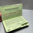 Vtg The American Savings   Loan Bank Passbook 1970s Closed Embossed Banking Prop