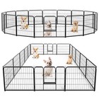 Indoor outdoor Dog Playpen With Door - 8 16 Panel Puppy Cage Fence Garden Yard