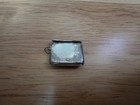 Antique Sterling Silver Stamp Holder With Chatelaine Loop Pendant Embossed Stamp