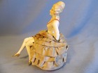 Vintage Pin Cushion Doll Porcelain Germany Lady 6 