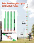 Manual Pole Saw Extendable Pole Tree Pruner 3 87-27 Ft 65mn Steel Blade
