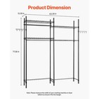 Over Washer And Dryer Storage Shelf Two Row 4 Tiers Washer Rack Black