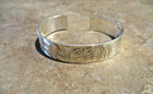 Vintage Northwest Coast Indians Haida Sterling Silver  Eagle Design  Bracelet