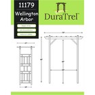 Dura-trel Wellington Arbor 72  X 85  Outdoor Garden Arch Lattice Trellis  White