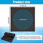 28ft Round Leaf Net Pool Covers For Above Ground Pool - Winter Cover Mesh Cov   