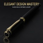 Fountain Pen With Medium Nib   Luxury Black Finish  Smooth Ink Flow  Complete   