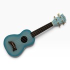 Makala Dolphin Soprano Ukulele Light Blue Burst W  Road Runner Gig Bag Book Cd