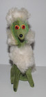 Vintage 1960s Herman Pecker Green Poodle Dog Plush Stuffed Animal    a4 