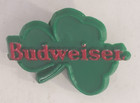 Vintage Budweiser Clover Shamrock Lapel Pin Green W Red Lettering Saint Paddy