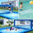 33ft Inflatable Volleyball Court Pool Lawn Beach Net Outdoor Game For Family Use