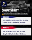 8x210 Front Wheel Spacers 2 Inch For 2011-2025 Silverado 3500 Hd Drw  2011-204
