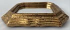Vintage Mcm E a  Riba Gold Wood Framed Rectangular Mini Small Mirror 4    X 5   