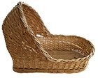 Vintage Doll House Wicker Moses Or Cradle Bassinet Basket 9  X 6  X 9 